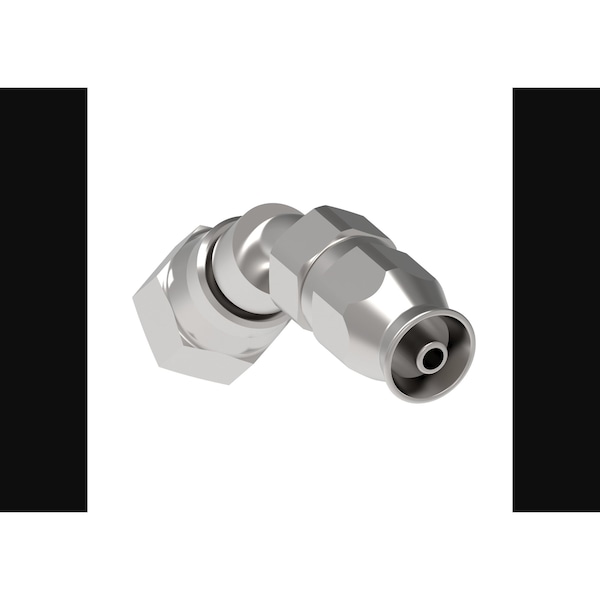 -3 AN Hose, 45 Degree Elbow, Steel, Single